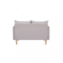 Divano 2 Posti Florin 130x84x51 h cm in Tessuto Beige