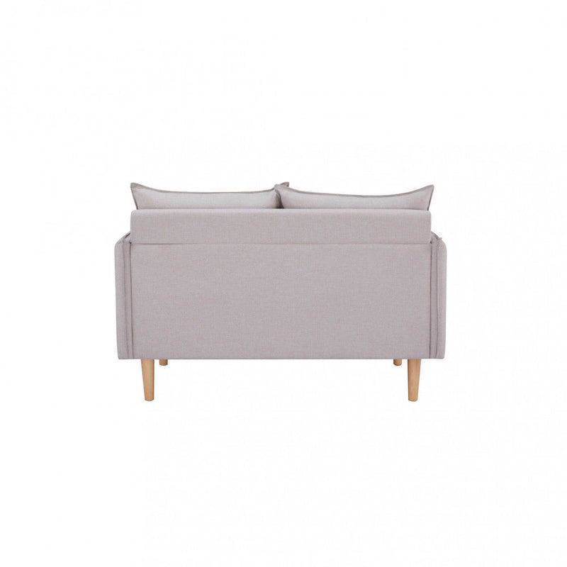 Divano 2 Posti Florin 130x84x51 h cm in Tessuto Beige