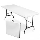 Tavolo Catering Pieghevole 240x76x74 h cm in Acciaio Bianco