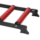 Rullo Bici Allenamento Lunghezza Regolabile Nero e Rosso 54x14.5x93-145 cm 