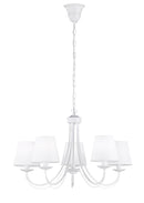 Lampadario da Interno  E14 in Metallo Bianco Opaco