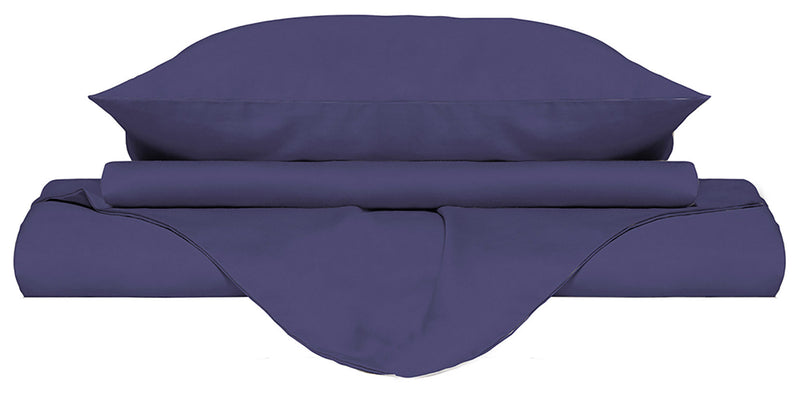 Copripiumino Matrimoniale con Sacco e Federe Tinta Unita Violetto