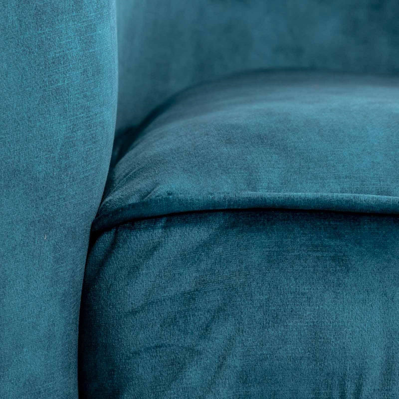 Poltrona 91x78x65 cm in Velluto Ottanio