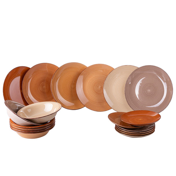 prezzo 18-teiliges Tafelservice aus Steinzeug Villa d'Este Home Tivoli Baita Chocolate