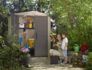 Casetta da Giardino Porta Attrezzi 178x195,5x208 cmin Resina Keter Factor 6x6 Beige