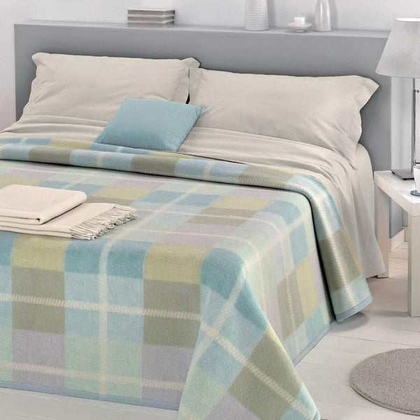 sconto Reine Wolldecke 450gr Cober Grace Hellblau