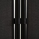 Paravento Separé da Interno 253x50x182 cm a 3 Pannelli Pieghevole in Metallo e Poliestere Nero      