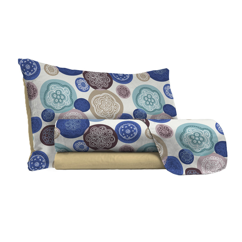 Set lenzuola stampa sopra Sotto e Federe Murrine Varie Misure