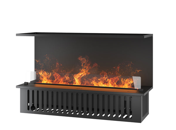 sconto Camino a Vapore da Incasso 120x50x(19,8)x40 cm Invapo Inside C1200 in Acciaio Nero