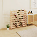 Portabottiglie  Cantinetta Vini con 8 Ripiani per 96 Bottiglie 114x28x113,5 cm in Legno di Pino   