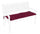 Poly180 Bordeaux Kissen für 2-Sitzer-Bank aus Outdoor-Stoff