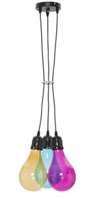 Lampadario Oklahoma 3 Luci Ø25x135 Vetro Ø3,5 cm Metallo e Vetro