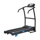 Tapis Roulant Elettrico Pieghevole Schermo LCD Velocità: 1-12Km/h con Tubi d'Acciaio Nero 146x69x125 cm 