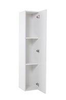 Parete Attrezzata Mobili Soggiorno 3 Mobili Sospesi in Melamina 193x31x139cm TFT Cube Bianco e Grigio