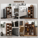 Libreria a Cubi 50x24x106 cm Vani a Giorno di Diverse Dimensioni Rivestimento in Melamina Color Noce  