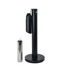 Posacenere a Colonna Ø32 cm in Metallo Nero Opaco 1,9L per Esterno