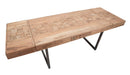 Tavolo da Pranzo Mumbai Allungabile cm 160-240x90x77 cm in Legno e Ferro 