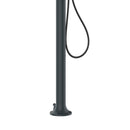 Doccia da Giardino in Alluminio Soffione Led e Doccino Sined Luna Alu D Grigio 