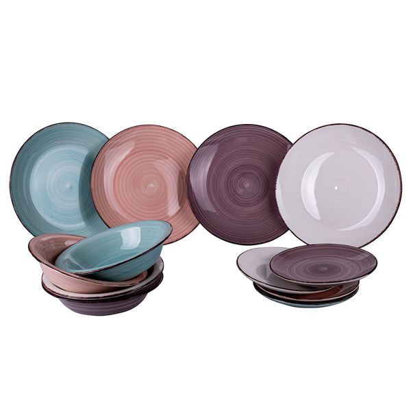 Handbemaltes Tafelservice aus Steinzeug 12-teilig Villa d'Este Home Tivoli Baita Aquarell online