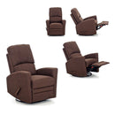 Poltrona Relax da Allattamento Reclinabile Manuale in Tessuto Mamy Marrone