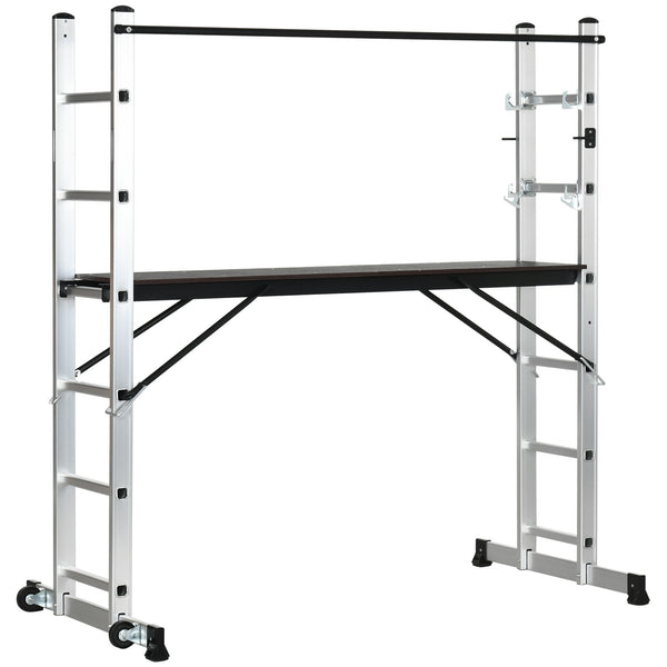 sconto 3-in-1-Gerüst mit verstellbarer Höhe, max. 150 kg, aus Aluminiumlegierung