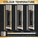 Specchio da Parete Rettangolare 40x120 cm con Luci LED Regolabili e Interruttore Touch 