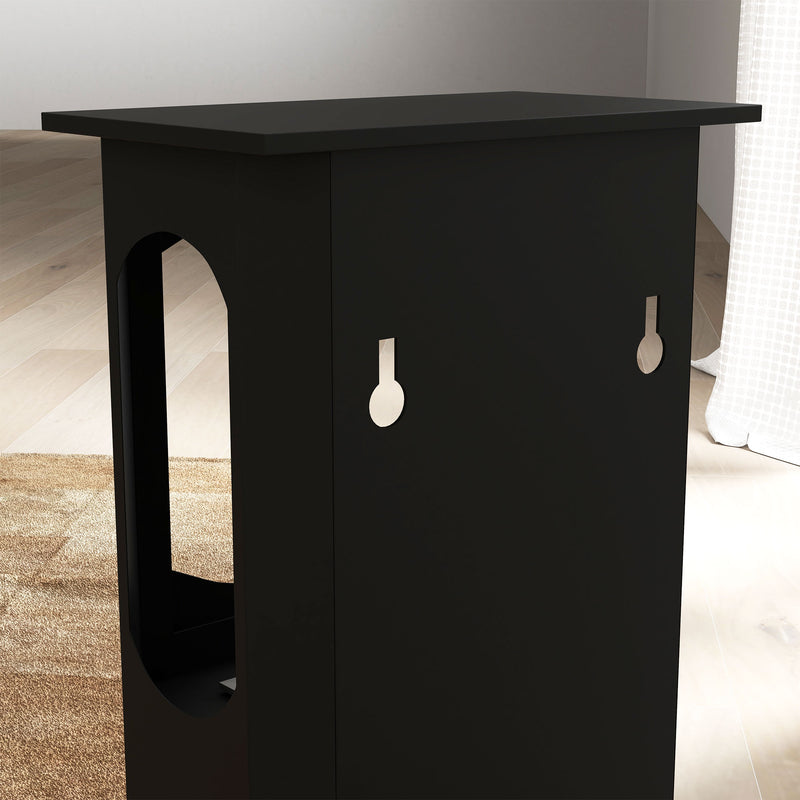 Camino a Bioetanolo da Pavimento Autoportante 43x25x68 cm Bruciatore da 1,2L in Acciaio Inox Nero