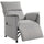 Poltrona Reclinabile Elettrica con Telecomando 80x83x104 cm in Tessuto Effetto Velluto Grigio