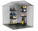 Scaffalatura 3 Ripiani per Casetta da Giardino 70x30 cm Altezza Regolabile Struttura in Metallo Keter Shelving Kit 70