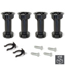 Piedino Regolabile con Base Pre-Assemblata per Mobile 118-135 mm Plastica Nero 40 Pezzi Emuca