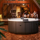 Vasca Idromassaggio Spa Denver Smontabile Trasportabile con Wifi per 6 Persone 182x182x70 cm in Materiale Plastico Grigio      