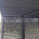 Pergola da Giardino 3,6x3 m in Alluminio con Doghe Orientabili su Tetto e Parete Grigio Antracite 