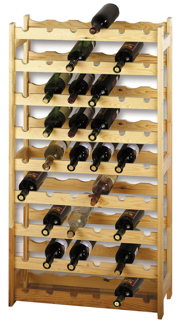 prezzo Weinregal 54 Flaschen Wein 63x27x120 cm in Kiefernholz