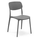 Set 6 Sedie 46x79x54 cm in Polipropilene Elodie Antracite