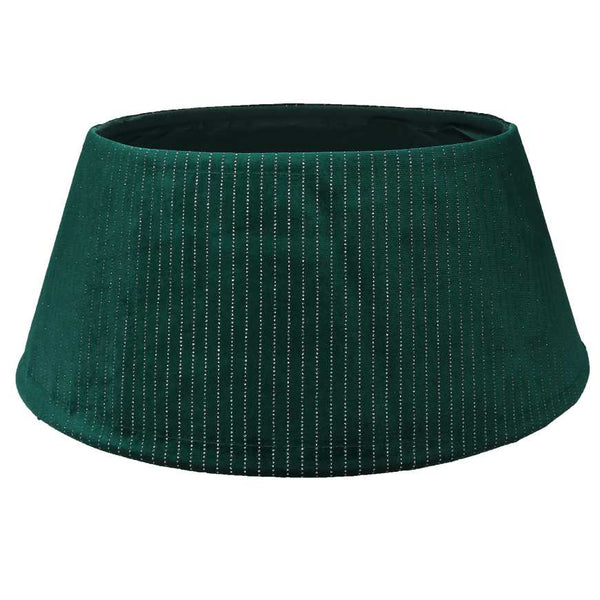 online Copri base albero tessuto verde e argento tondo cm Ø56xh25