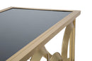 Console Globe 120x40,5x81,5 cm in Ferro e Vetro Oro