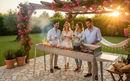 Cuoci Arrosticini a Carbone 120 cm con Barbecue Lisa Luxury Miami Grill 800+400 F