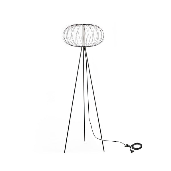 acquista Lampada da Terra a LED 50x50xH150 cm in Acciaio e Metallo Mizar Nero