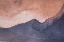 Stampa Dipinta Brown Mountain 80x3x120 cm in Legno e Tessuto