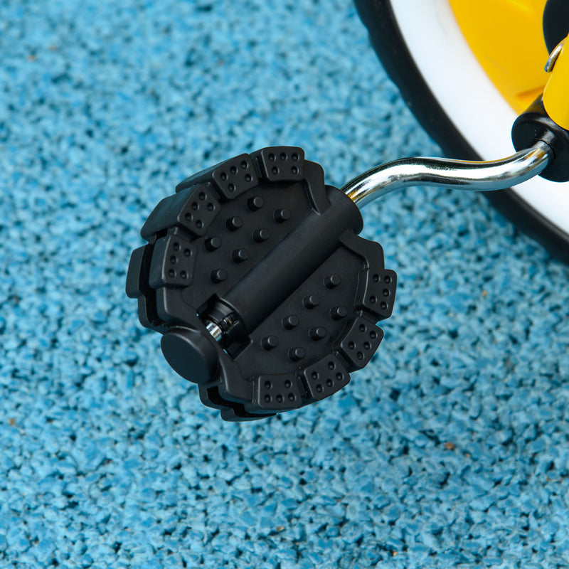 Triciclo per Bambini con Seduta Regolabile 70.5x50x58 cm Struttura in Metallo Giallo  