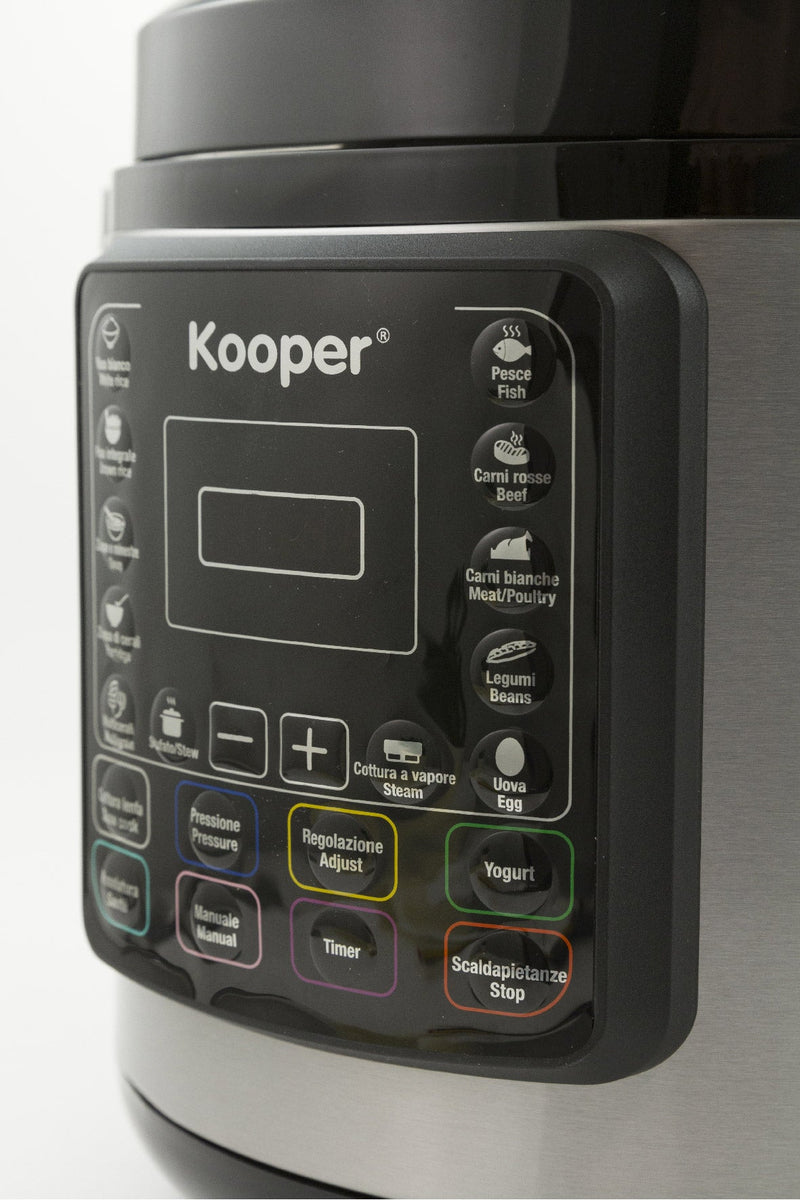 Pentola a Pressione Elettrica 6 Litri 1000W 14 Programmi Kooper Tina