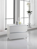 Mobile Cassettiera 2 Cassetti Soft Close in Legno in Melaminico 70x52x57cm TFT Bali Bianco