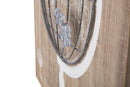 Pannello Mondo Ferro/Legno 50,7x6,5x50,7 cm in Legno e Ferro Marrone