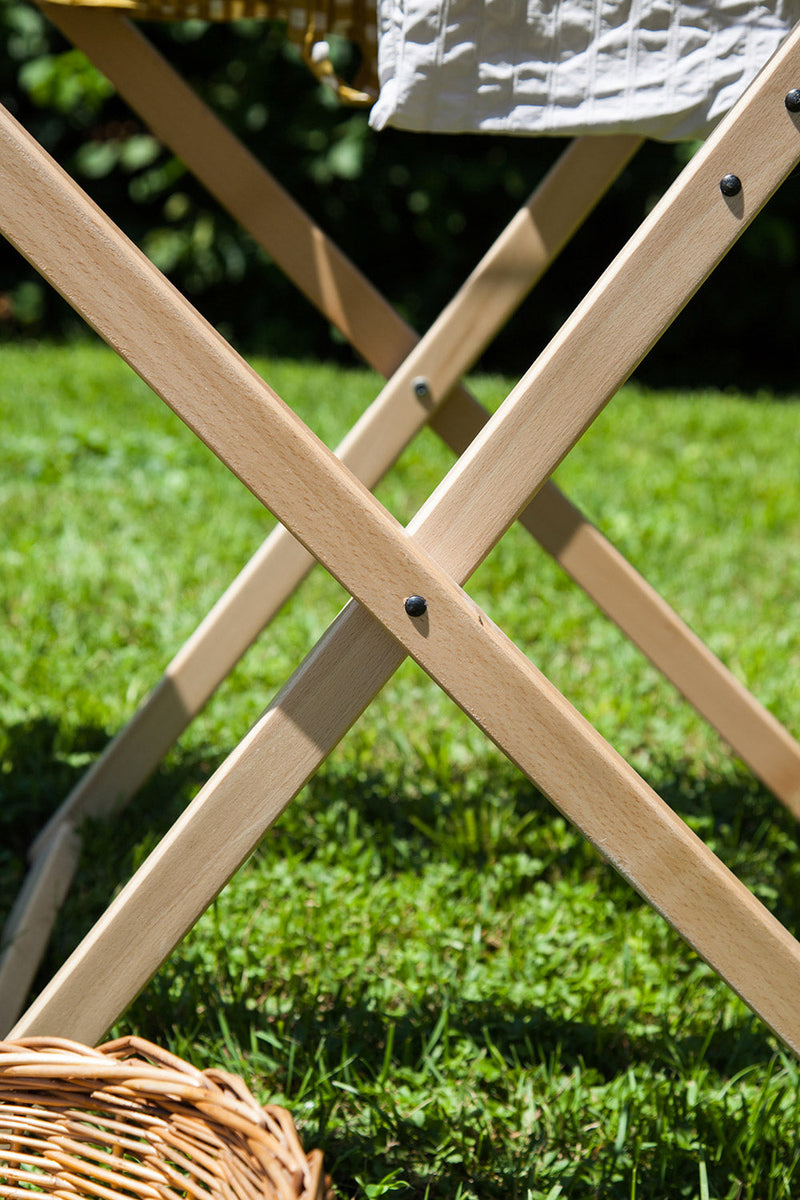 Stendibiancheria Pieghevole in Legno di Faggio 60x178x105 cm