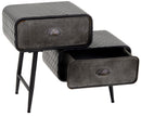 Mobiletto 2 Cassetti in Metallo Nero