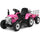 Trattore Elettrico per Bambini 12V con Rimorchio Rosa