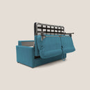 Divano Letto 3 Posti 196x102x97 cm in Tessuto Azzurro