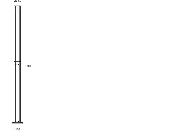 Lampada Palo Alto per Giardino Colore Bianco per Esterno Linea Three Livos