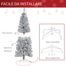 Albero di Natale Artificiale 150 cm 408 Rami Argento