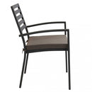 Poltrona Formentera con Cuscino 46x62x84 h cm in Alluminio Taupe